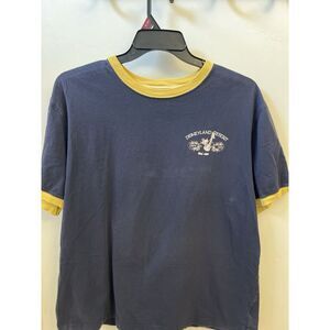 Adult Disneyland Mickey Mouse Ringer Style Short Sleeve Navy/Gold XL Tshirt